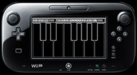 Nintendo Wii U GamePad with KEYTARI 8-bit music keytar piano